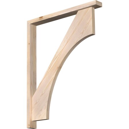 Ekena Millwork Westlake Block Smooth Bracket w/ Offset Brace, Douglas Fir, 3 1/2"W x 32"D x 40"H BKT0402X32X40WTL05SDF